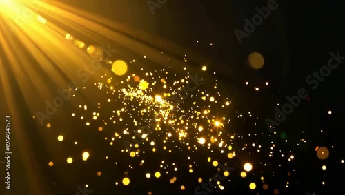 Captivating light explosion with dynamic bokeh and radiant beams, evoking energy and motion. Ideal for adding a touch of vibrancy and dynamism to your project.