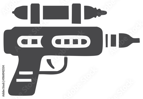 Science Fiction Ray Gun Illustration Futuristic Blaster Toy Gun Illustration