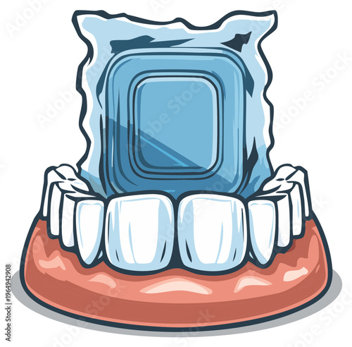 Denture Care with Cleansing Tablet for Oral Hygiene and Dental Health Needs