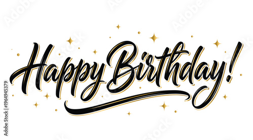 Vintage holiday celebration card with Happy birthday text design featuring a heart symbol, chocolate label vector art, and business font illustration