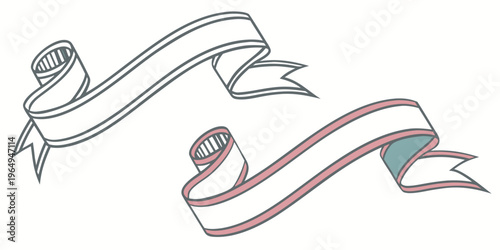 A set of modern 3D ribbon frames with curved borders, featuring sleek designs and elegant lines, perfect for decoration and design projects.