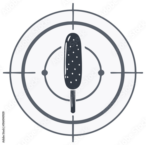 Popsicle with Sprinkles Centered in Target Symbol Icon