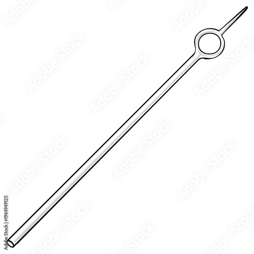 Inoculation loop for scientific experiments, bacteriological laboratory tools for culturing bacteria and microorganisms