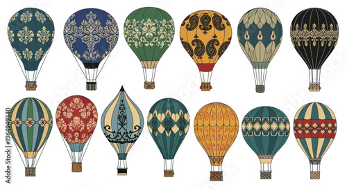 Foto Vintage Hot Air Balloons Collection