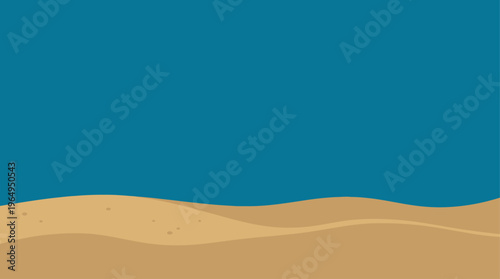 Underwater Ocean Sand Background Vector Empty Sea Floor Illustration Marine Scene