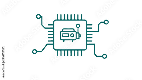 Microchip Processor Circuit Board Component.
