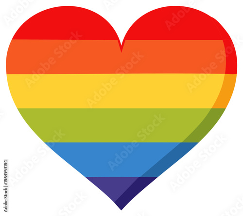 Free Download Rainbow heart symbol of equality and pride - GFXLoad