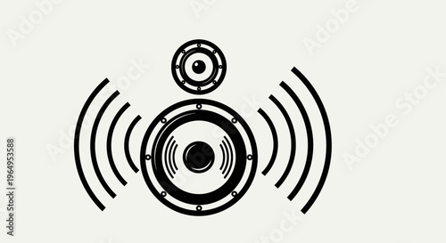 Black and white speaker icon design.