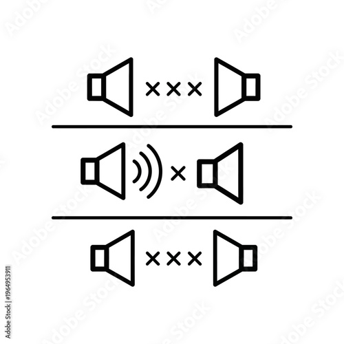 Audio connection and disconnection icons