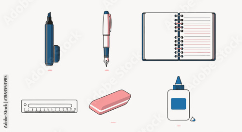 School supplies on a white background 4.