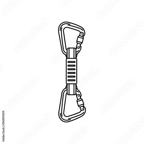 Quickdraw climbing device for rock climbing