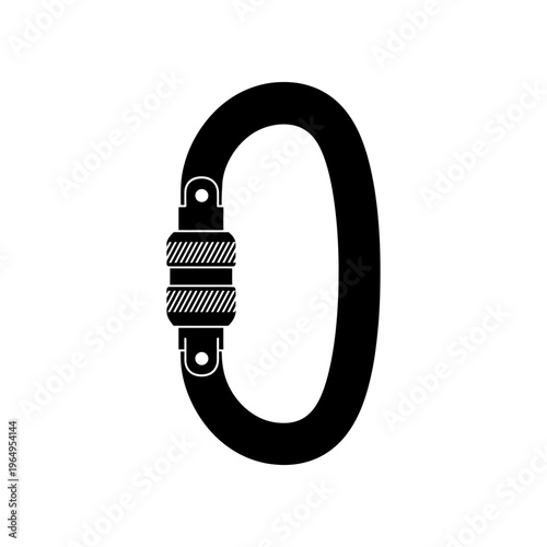 A black and white drawing of a metal clamp