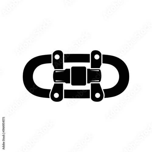 A black and white drawing of a chain link