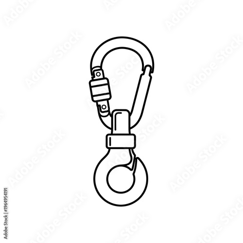 A carabiner with a screw lock