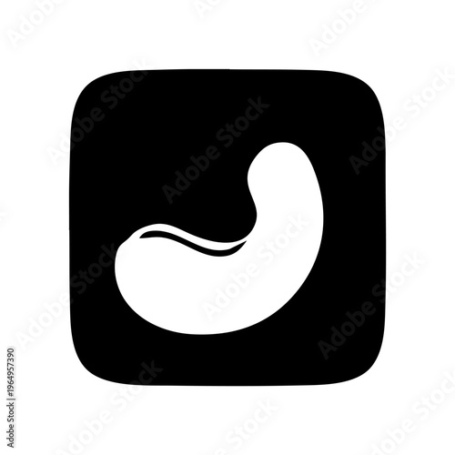 カシューナッツ　モノクロアイコン