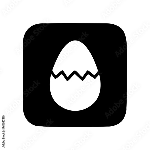 たまご　モノクロアイコン