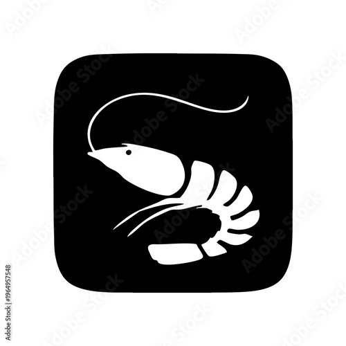 えび　モノクロアイコン