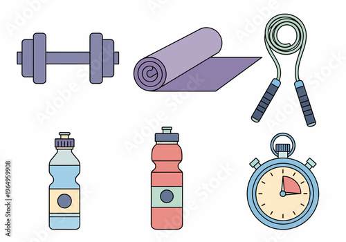 Fitness equipment and exercise accessories.