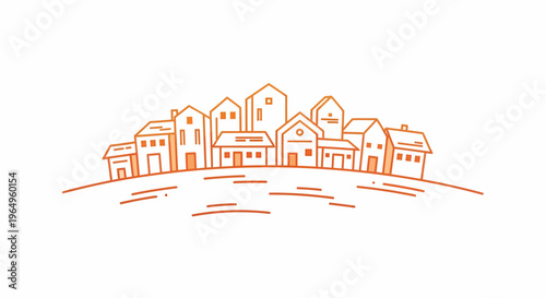 Houses in a row neighborhood.