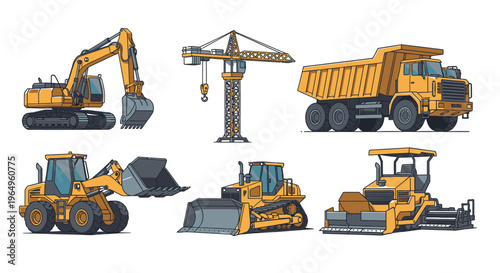 Heavy construction vehicles and equipment 8.