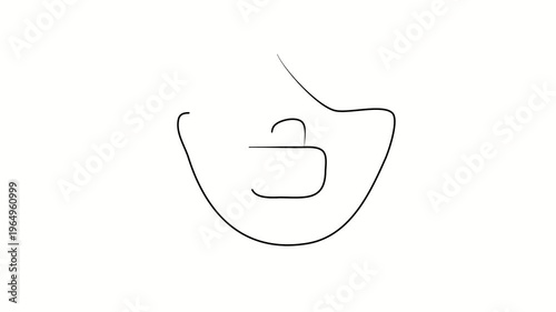 Reliable protection, certified security. Contour drawing, silhouett animation. Continuous line. Isolated on white. Video 4k object illustration self-drawing. Object construction. Minimalist continuous