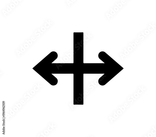 Modern Double-Arrow Icon with Crossbar