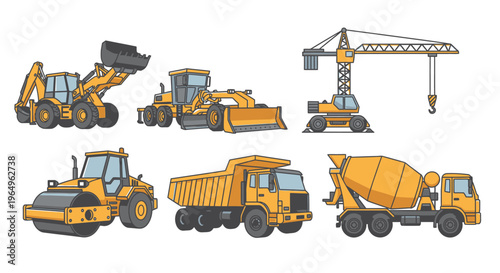 Heavy construction vehicles in action 1.