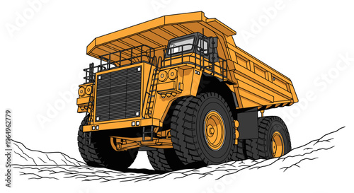 Large Yellow Mining Dump Truck Vehicle 2.