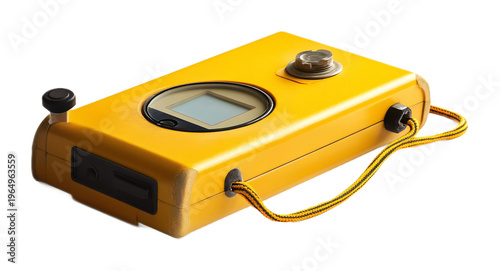 Geiger Counter Isolated on White Background - Radiation Detection Device
