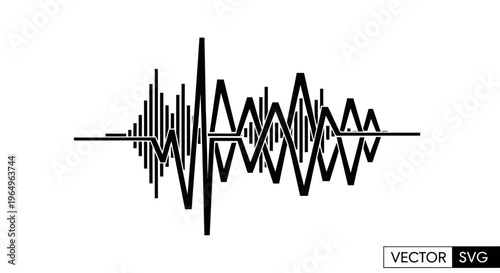 Sound Waveform Vector Graphic - Audio Signal Representation