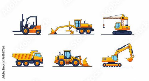 Heavy construction vehicles and equipment 4.