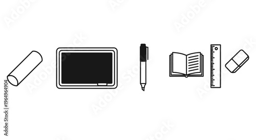 Stationery and office supplies icons 1.