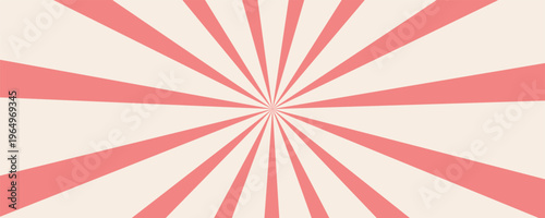 Retro background with rays or stripes in the center. Sunburst or solar burst retro background. Starburst abstract background. Vector illustration