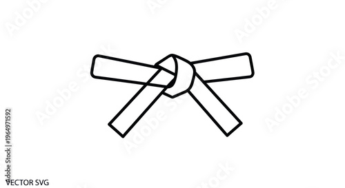 Martial Arts Belt Icon - Karate, Judo, Taekwondo Obi Symbol