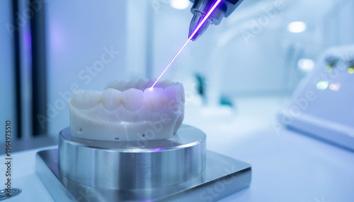 Advanced Dental 3D Printing with Laser Technology for Custom Prosthetics.