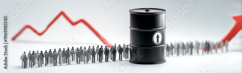 Oil barrel and rising graph...