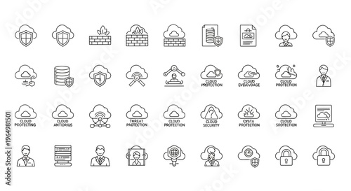 Black and white business icons set.