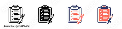 task list icon set multiple style collection