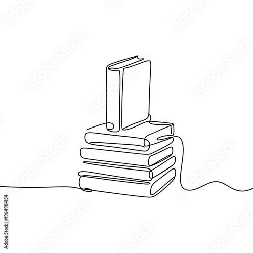 A book icon illustration of a stack of books in a minimalist style