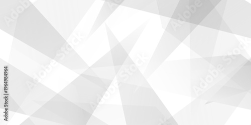 Abstract background with liens and triangles shape on white background. White and grey geometric overlapping rectangle pattern Geometric background soft shadows as patten ..White polygon textured .
