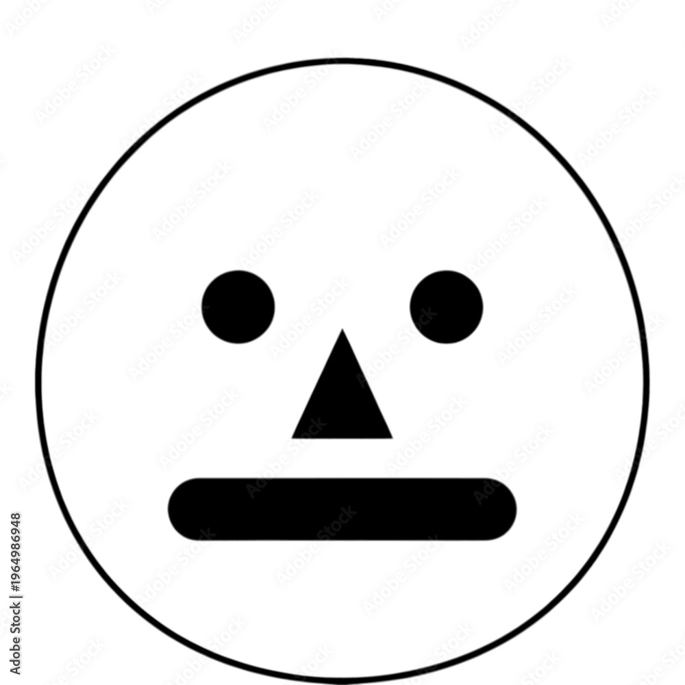 Fototapeta premium Minimalist Neutral Face Line Icon