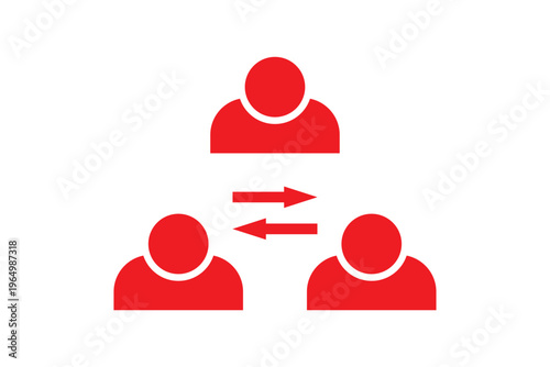 intermediary business icon, solid monocolor vector design