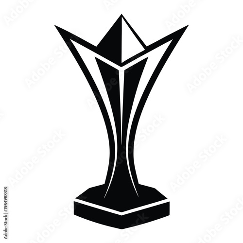 Futuristic Floating Trophy Silhouette 