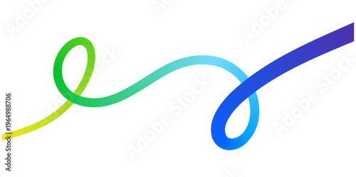 Abstract gradient curve line background swirling design element.