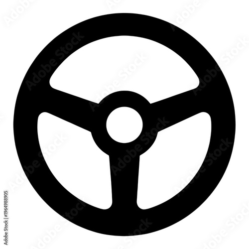 Steering Wheel Line Icon