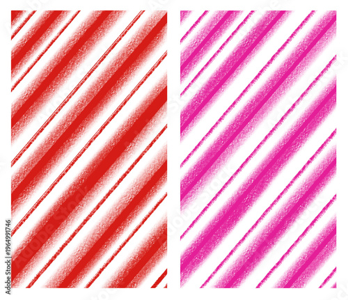 Crayon Texture Red and Pink Diagonal Stripe Background Set, Hand Drawn Abstract Wallpaper Collection PNG. Perfect for wallpapers, digital designs, invitations, and creative projects. 