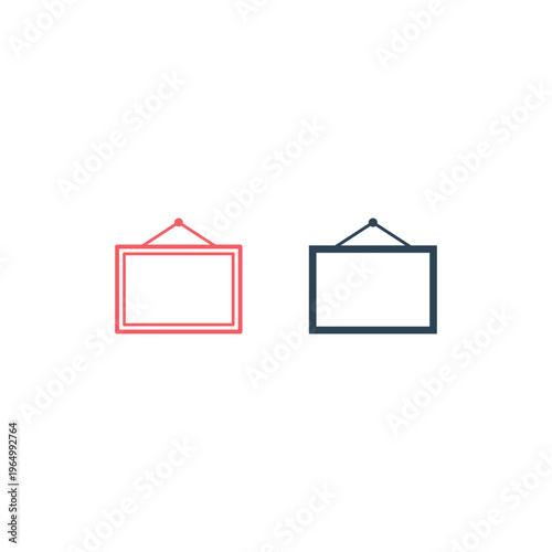 Picture icons set vector. Image template.