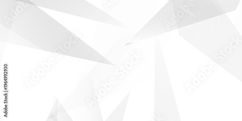 Abstract background with liens and triangles shape on white background. White and grey geometric overlapping rectangle pattern Geometric background soft shadows as patten ..White polygon textured .
