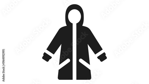 Parka winter coat icon