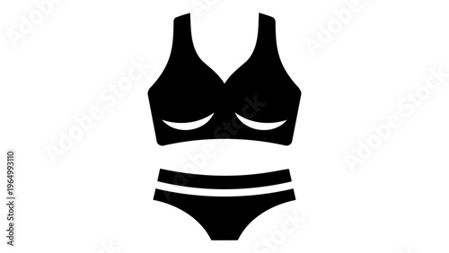 Swim tankini set icon